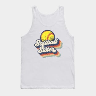 Retro Softball Sister Mother's Day Tank Top